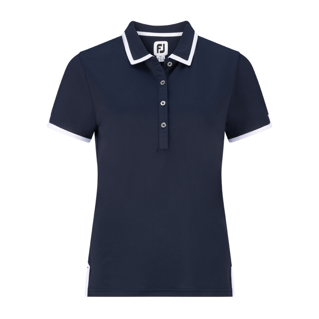 Stretch Pique Solid Shirt w/Trim