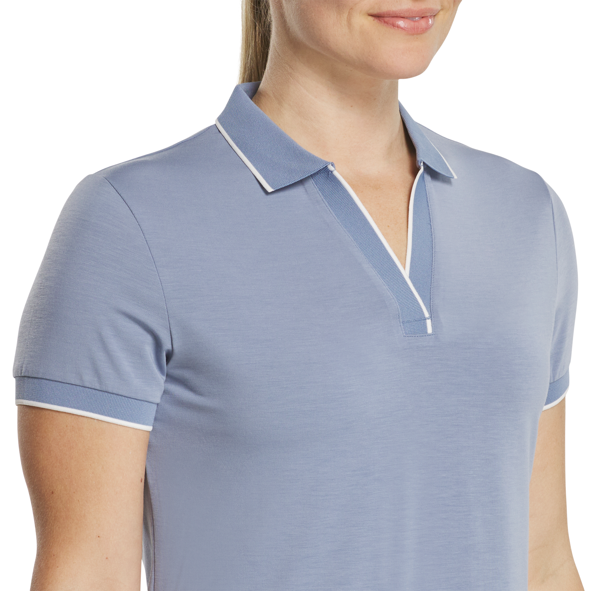 Notch V-Neck Polo