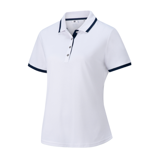 Stretch Pique Solid Shirt w/Trim