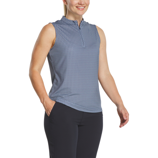 Quarter-Zip Sleeveless Shirt