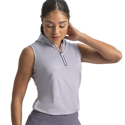 Quarter-Zip Sleeveless Shirt
