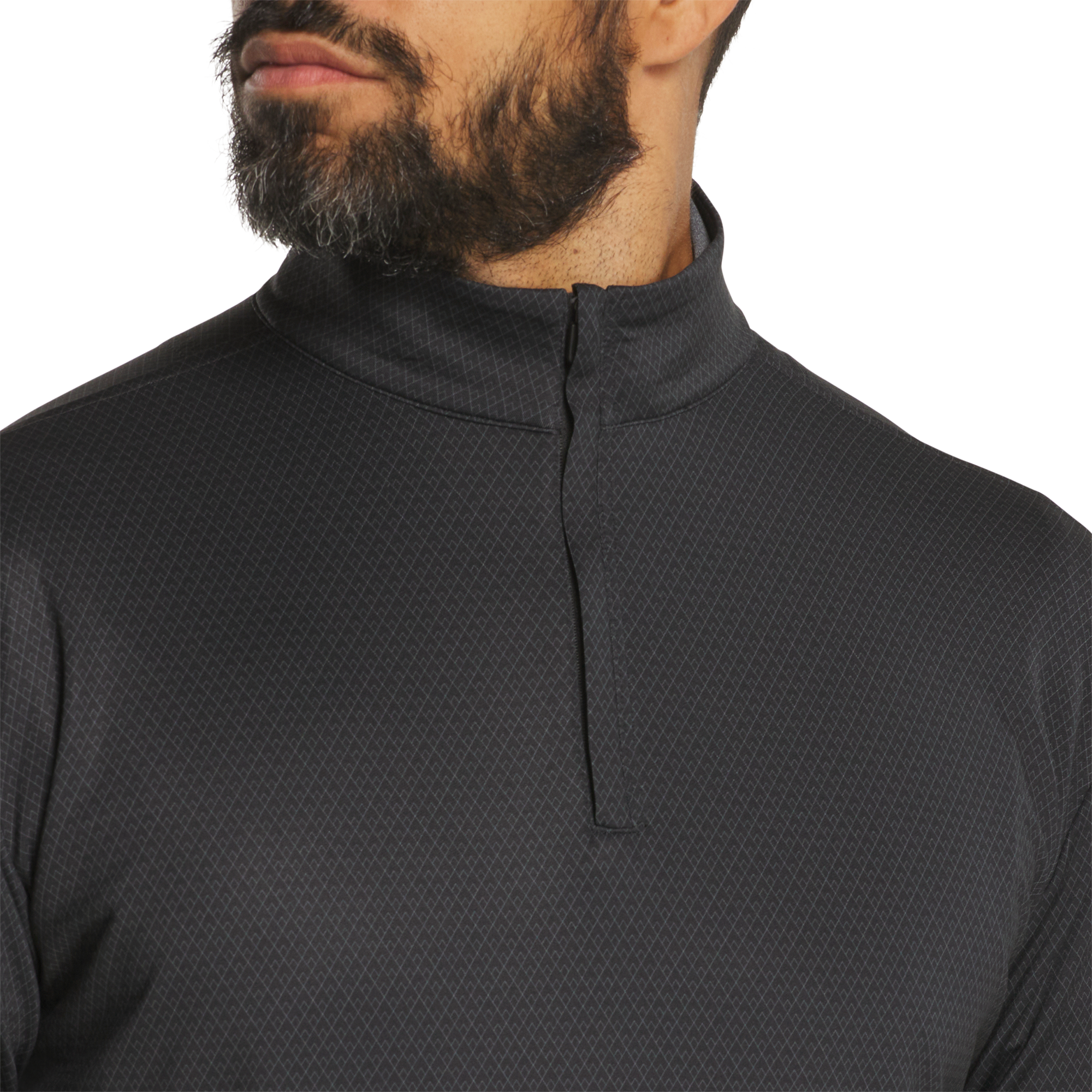 Tonal Deco Diamond Print Midlayer