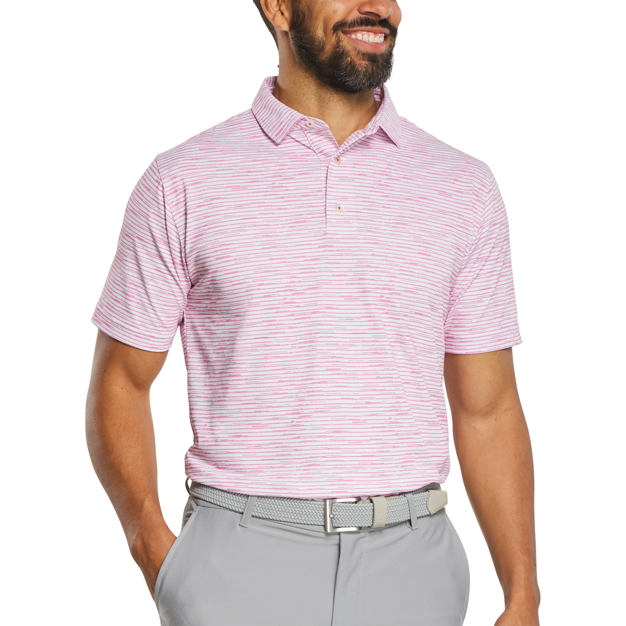 Broken Stripe Print Pique